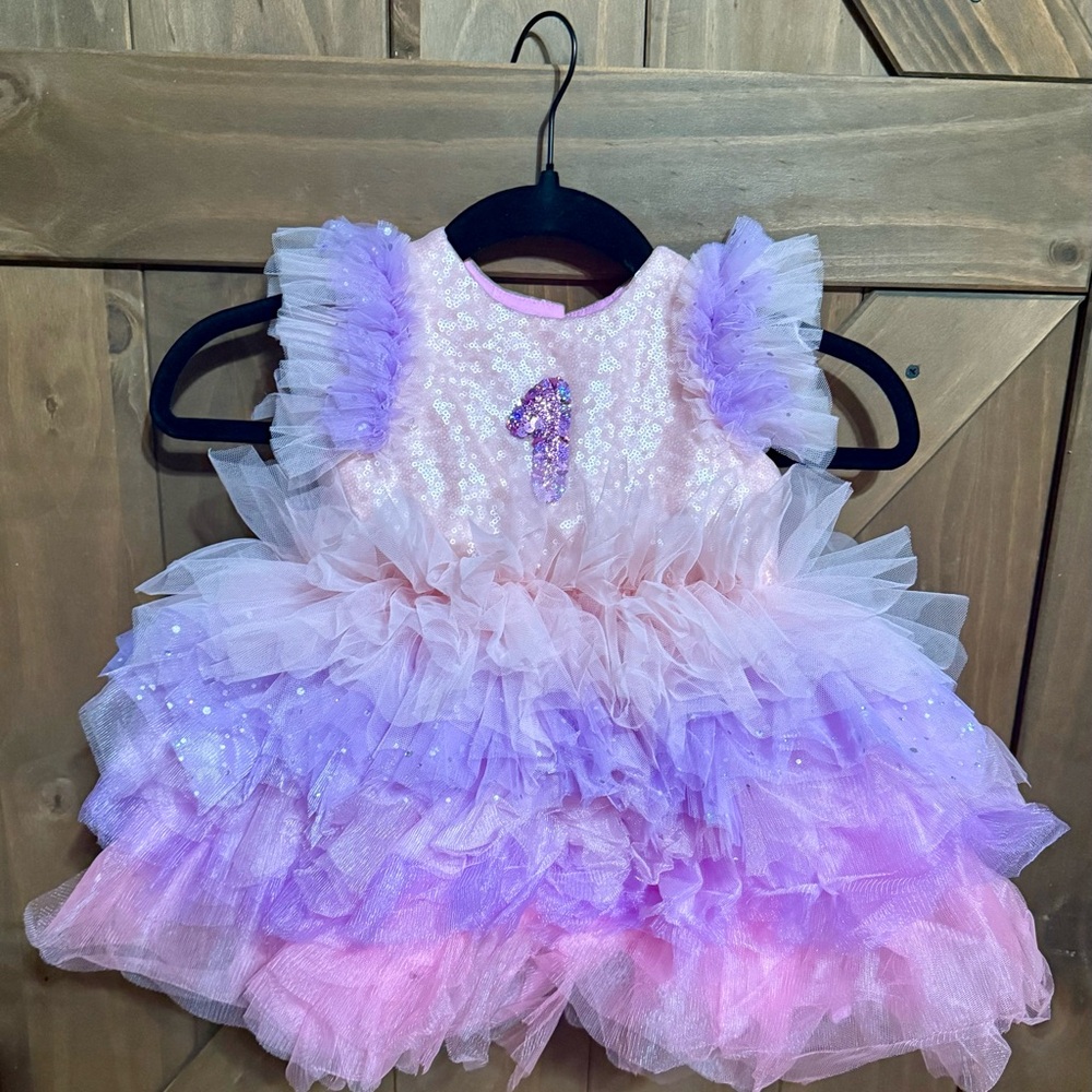 Purple and Pink Kids Costume Dress